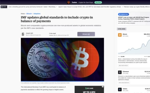 IMF将比特币纳入统计体系 虚拟货币监管迈入新阶段