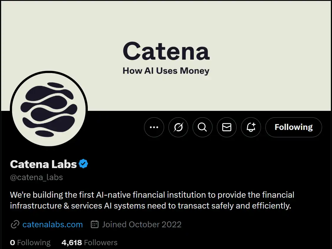a16z领投1800万美元Catena Labs AI银行融资加密行业押注AI支付