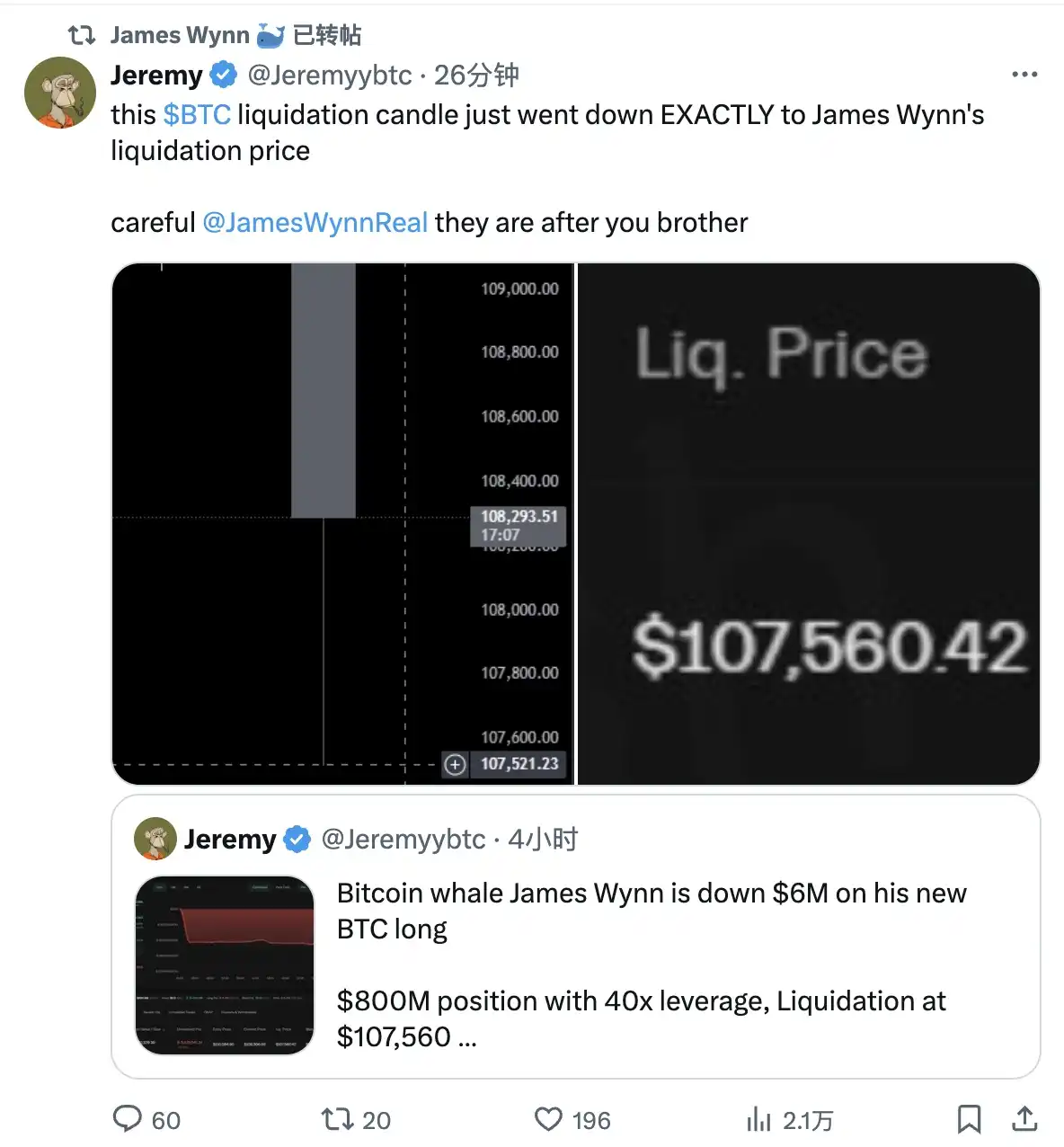James Wynn 传奇陨落：24小时亏掉63%利润的疯狂交易路
